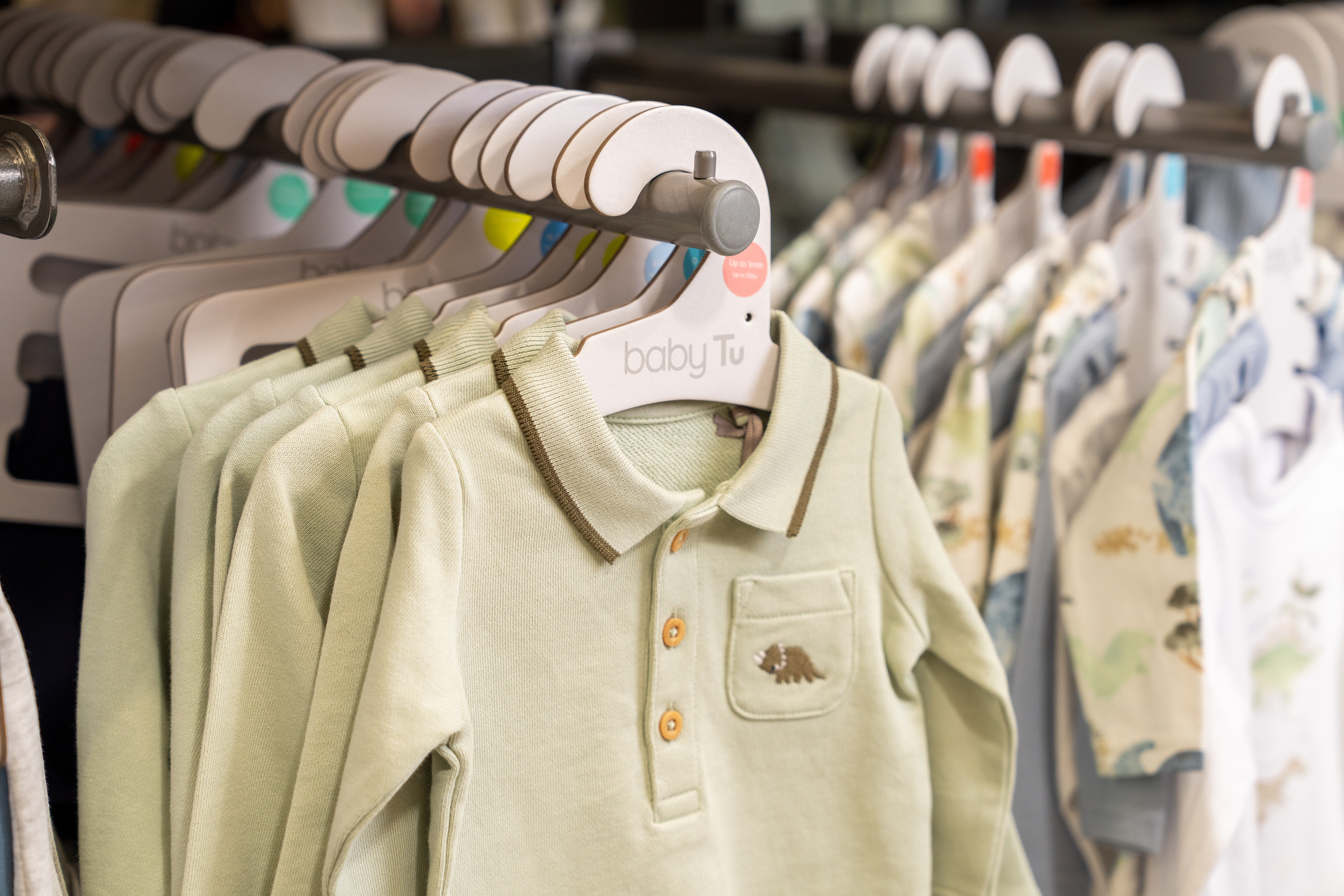 Tu Clothing introduces cardboard babywear hangers, saving 103
